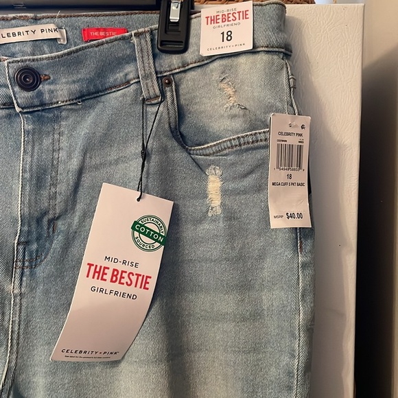 Celebrity Pink The Bestie Size 18 Mid Rise Girlfriend Jeans - Picture 3 of 6